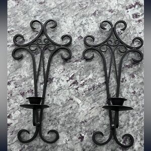 Elegant Black Wall Sconce Set